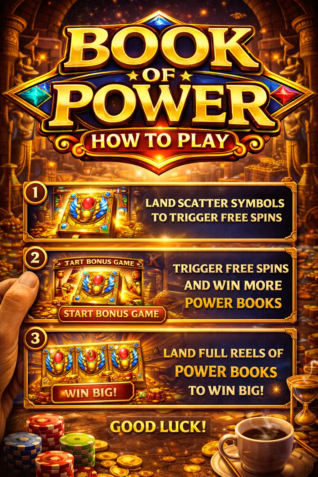 What is the Book of Power gambling game?